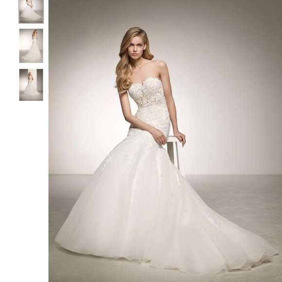 Pronovias Diosa Wedding Dress, Bridal size 10 (about Women's regular size 8) - Picture 6 of 8